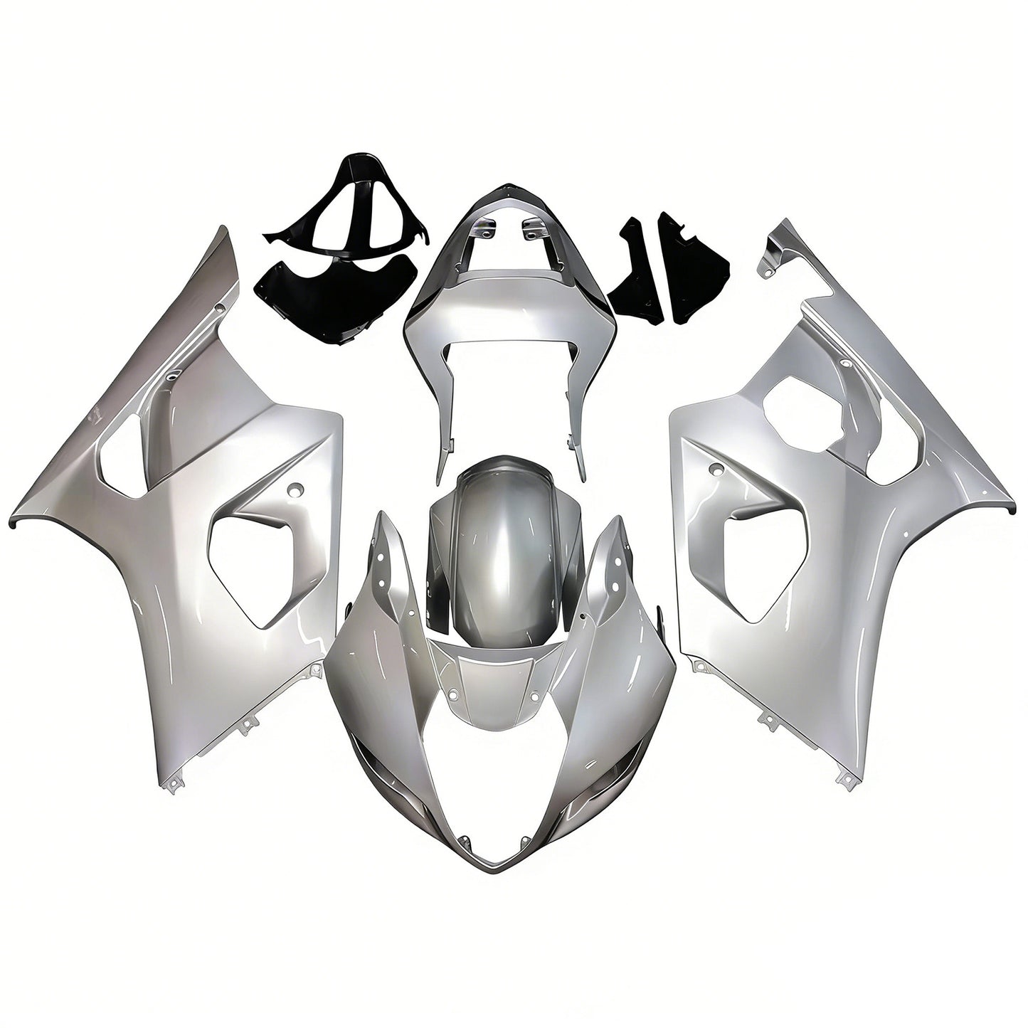 2003-2004 Suzuki GSXR 1000 Silver GSXR Racing Amotopart Fairings