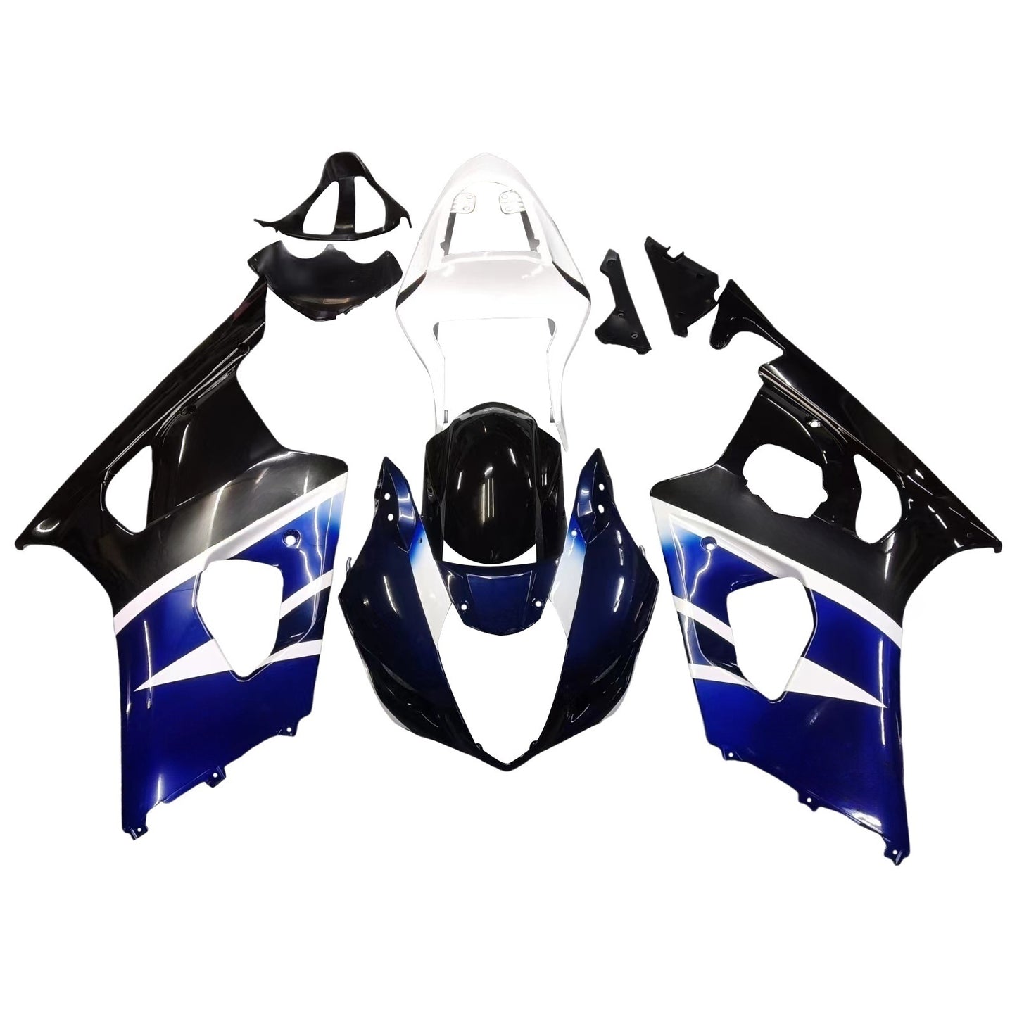 2003-2004 Suzuki GSXR 1000 Black Blue White GSXR Racing Amotopart Fairings