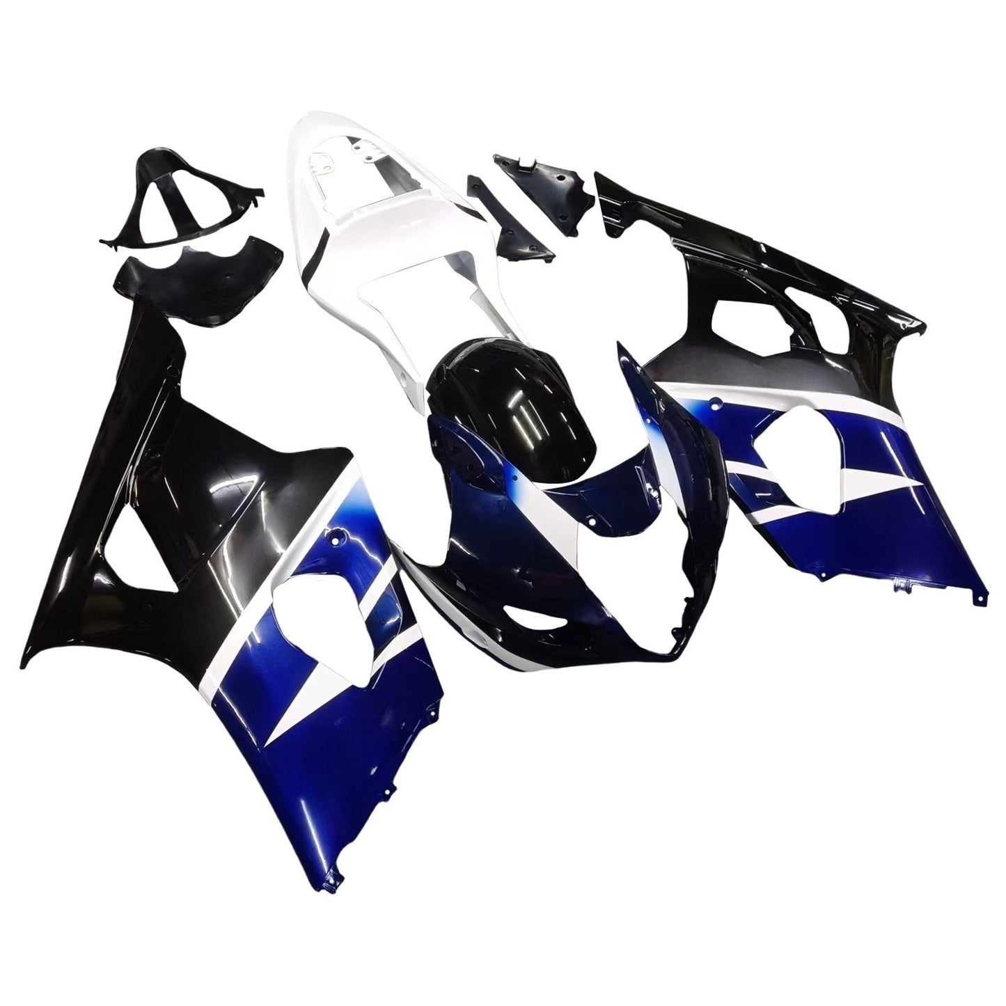2003-2004 Suzuki GSXR 1000 Black Blue White GSXR Racing Amotopart Fairings