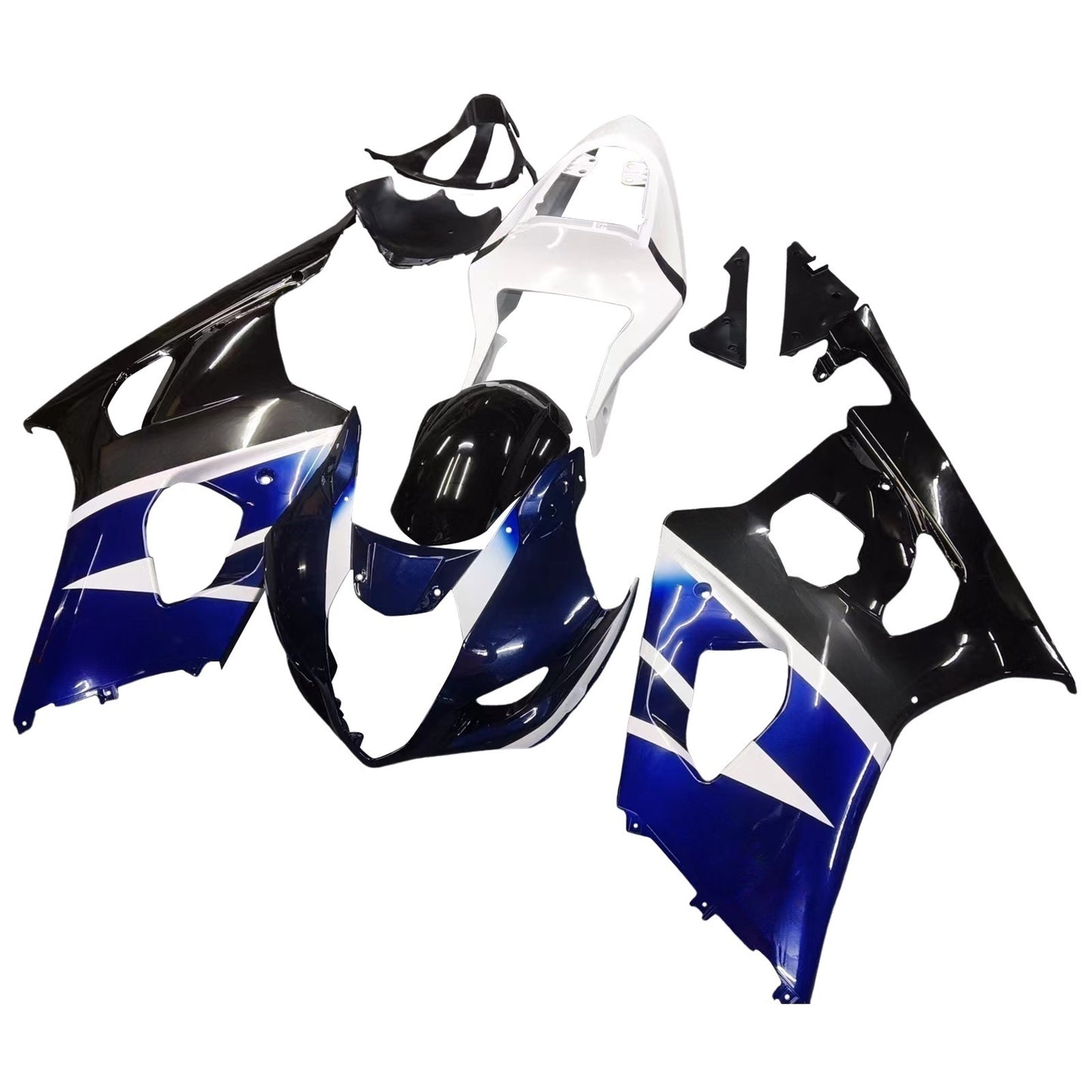 2003-2004 Suzuki GSXR 1000 Black Blue White GSXR Racing Amotopart Fairings