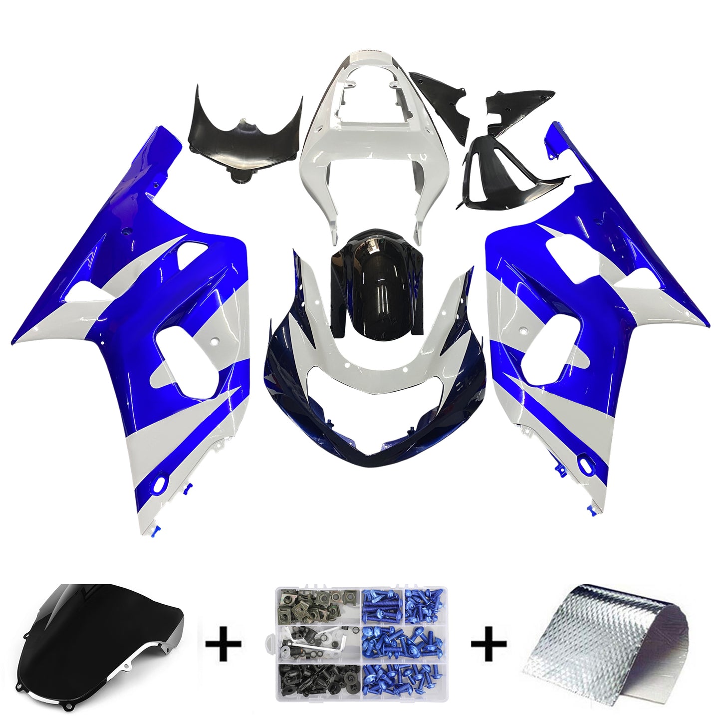 2001-2003 Suzuki GSXR 600 Amotopart Fairings Blue & White GSXR Racing