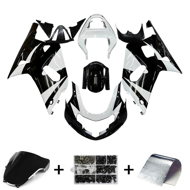 2001-2003 Suzuki GSXR 600 Amotopart Fairings Black & White GSXR Racing