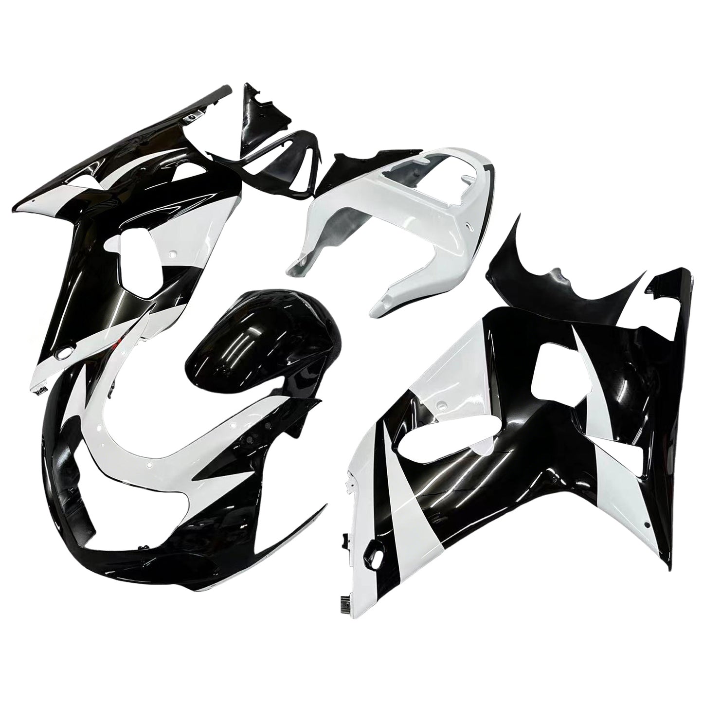2001-2003 Suzuki GSXR 600 Amotopart Fairings Black & White GSXR Racing