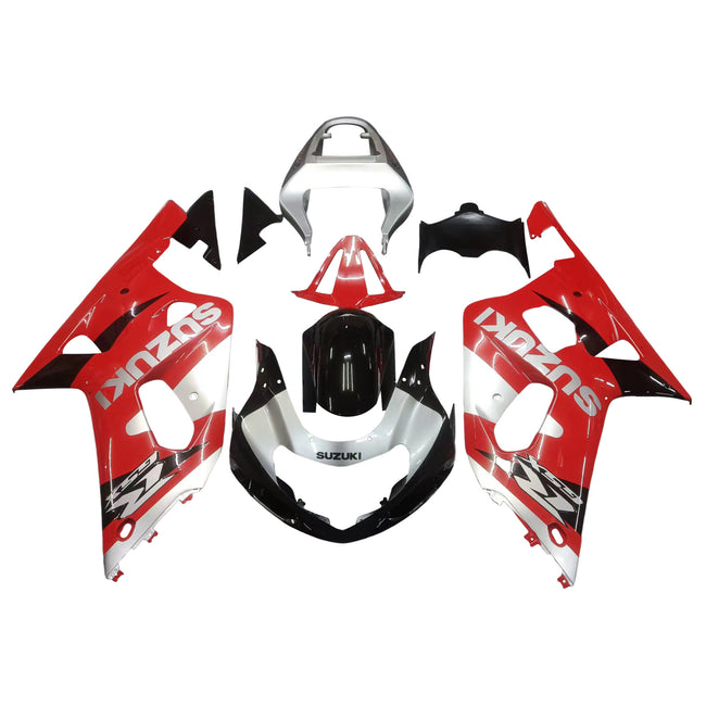 2001-2003 Suzuki GSXR 600 Amotopart Fairings Red Silver Black GSXR Racing