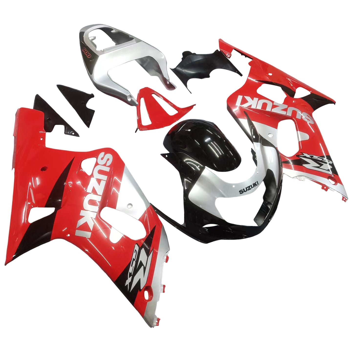 2001-2003 Suzuki GSXR 600 Amotopart Fairings Red Silver Black GSXR Racing