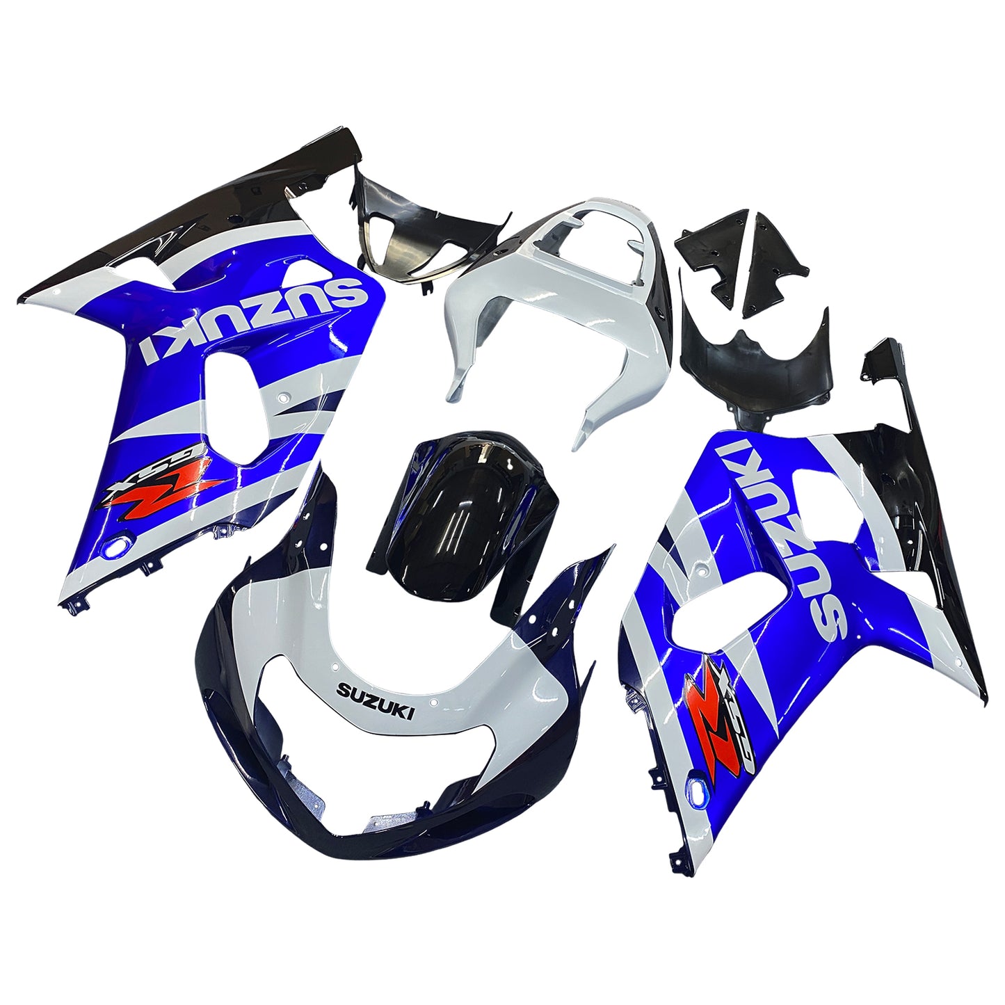 2001-2003 Suzuki GSXR 600 Amotopart Fairings Blue White Black GSXR Racing