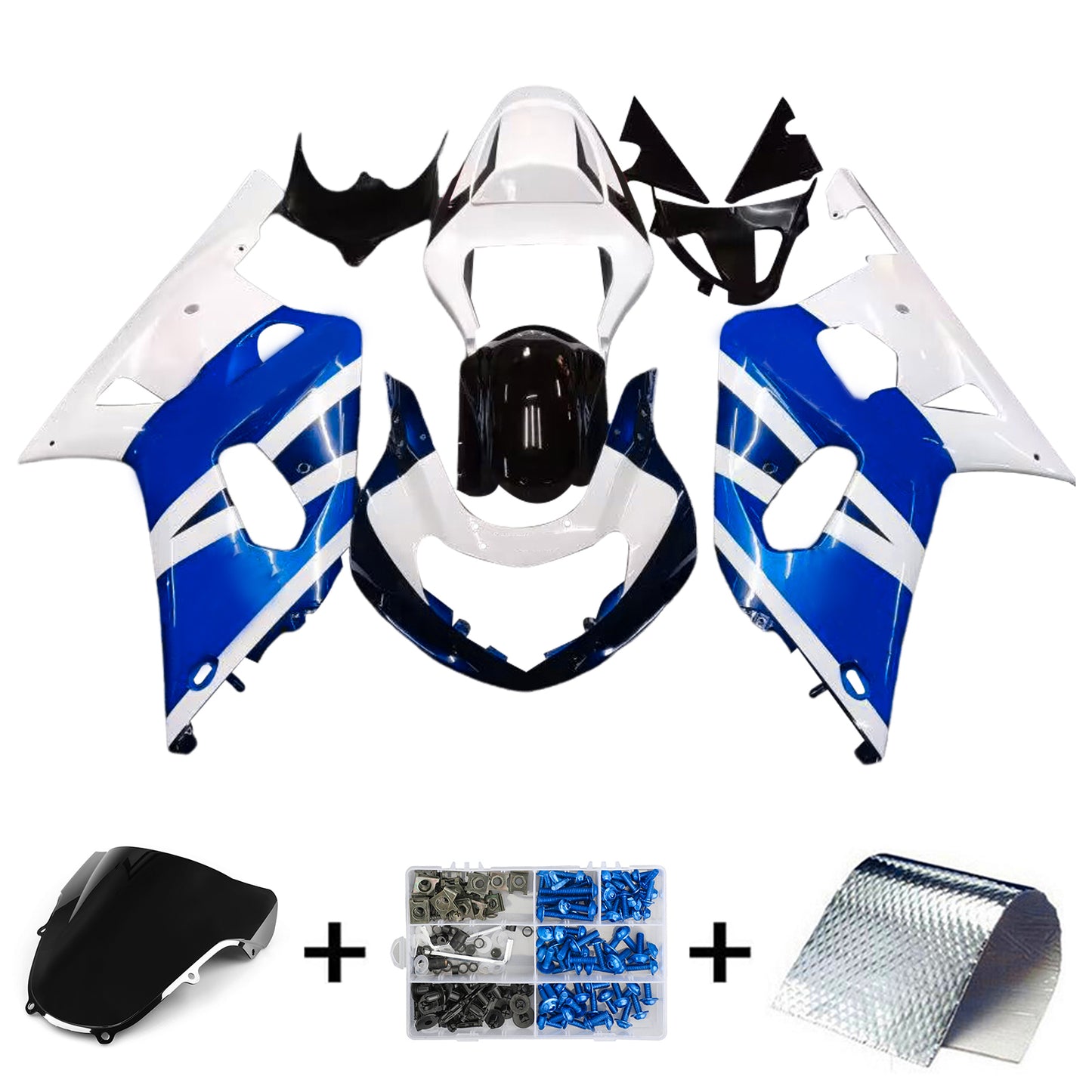 2001-2003 Suzuki GSXR600 K1 Injection Fairing Kit Bodywork Plastic ABS #105 Amotopart