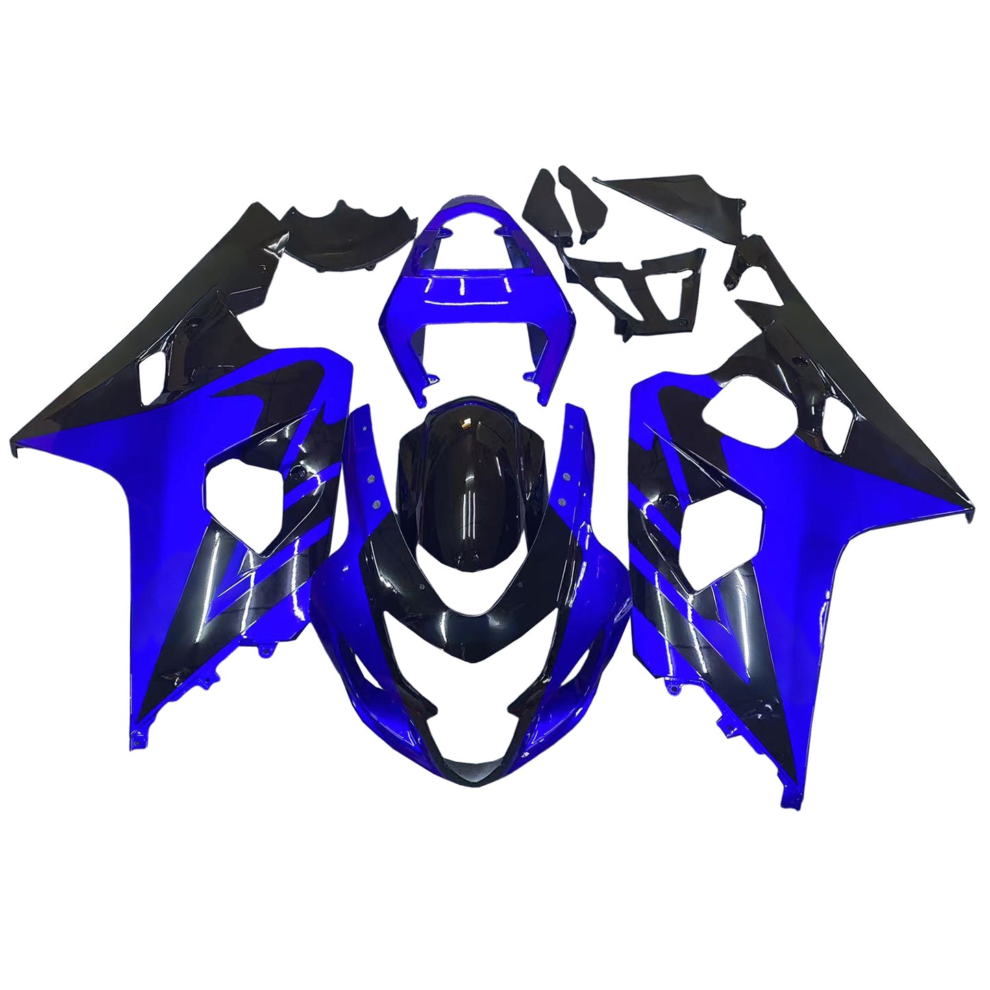 2004-2005 Suzuki GSXR 600 750 Amotopart Fairings Blue Black GSXR Racing