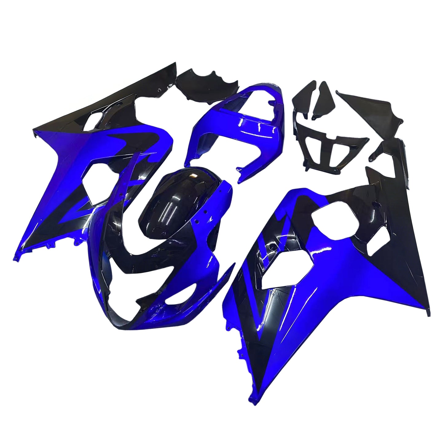 2004-2005 Suzuki GSXR 600 750 Amotopart Fairings Blue Black GSXR Racing