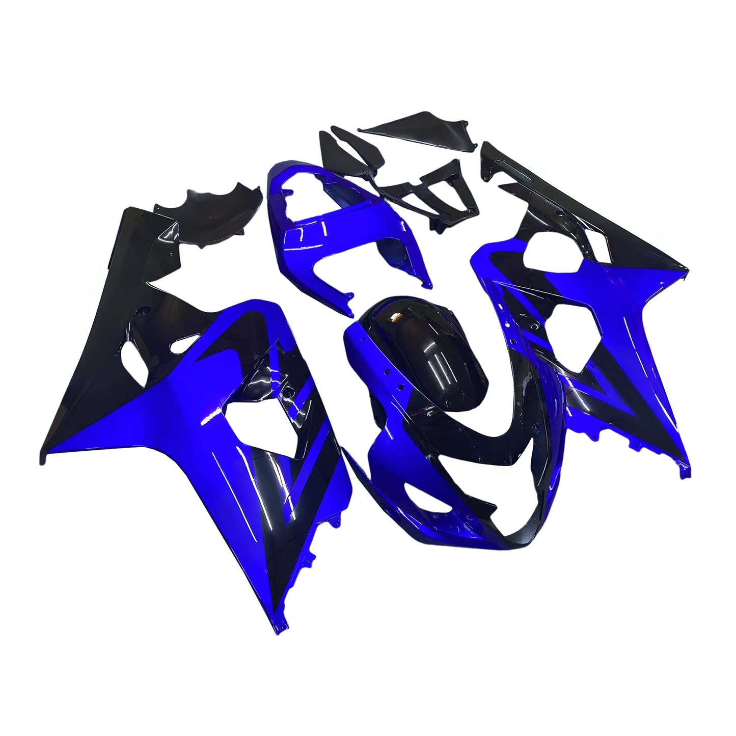 2004-2005 Suzuki GSXR 600 750 Amotopart Fairings Blue Black GSXR Racing