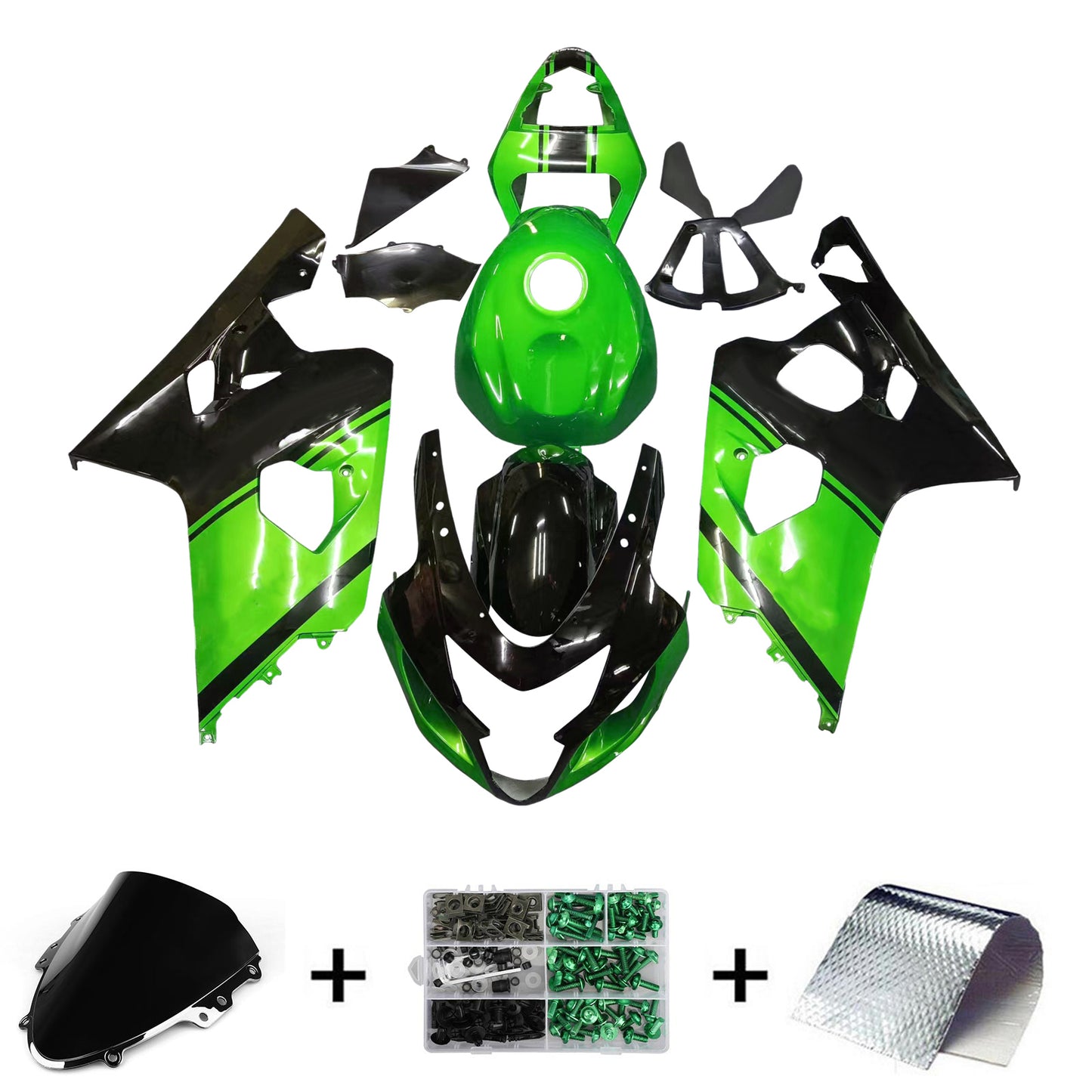 2004-2005 Suzuki GSXR600 GSXR750 K4 Fairing Kit Bodywork Plastic ABS