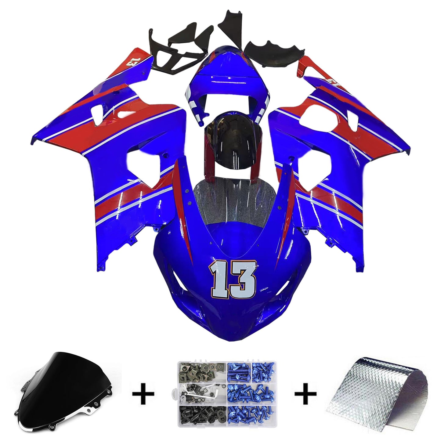 2004-2005 Suzuki GSXR 600/750 K4 Fairing Kit Bodywork Plastic ABS