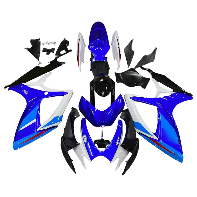 2006-2007 Suzuki GSXR 600 750 Blue & White GSXR Racing Amotopart Fairings Customs Fairing