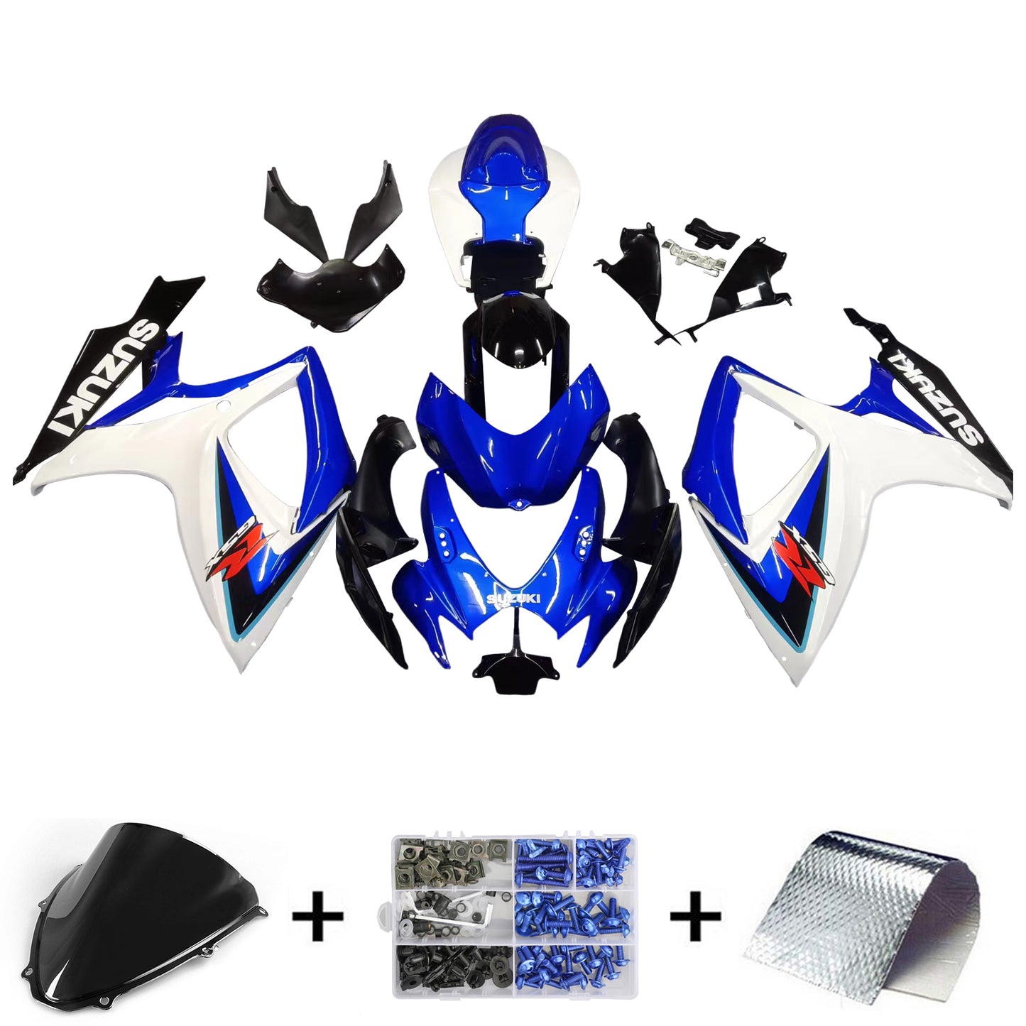 2006-2007 Suzuki GSXR 600 750 White Blue Black GSXR Racing Amotopart Fairings Customs Fairing