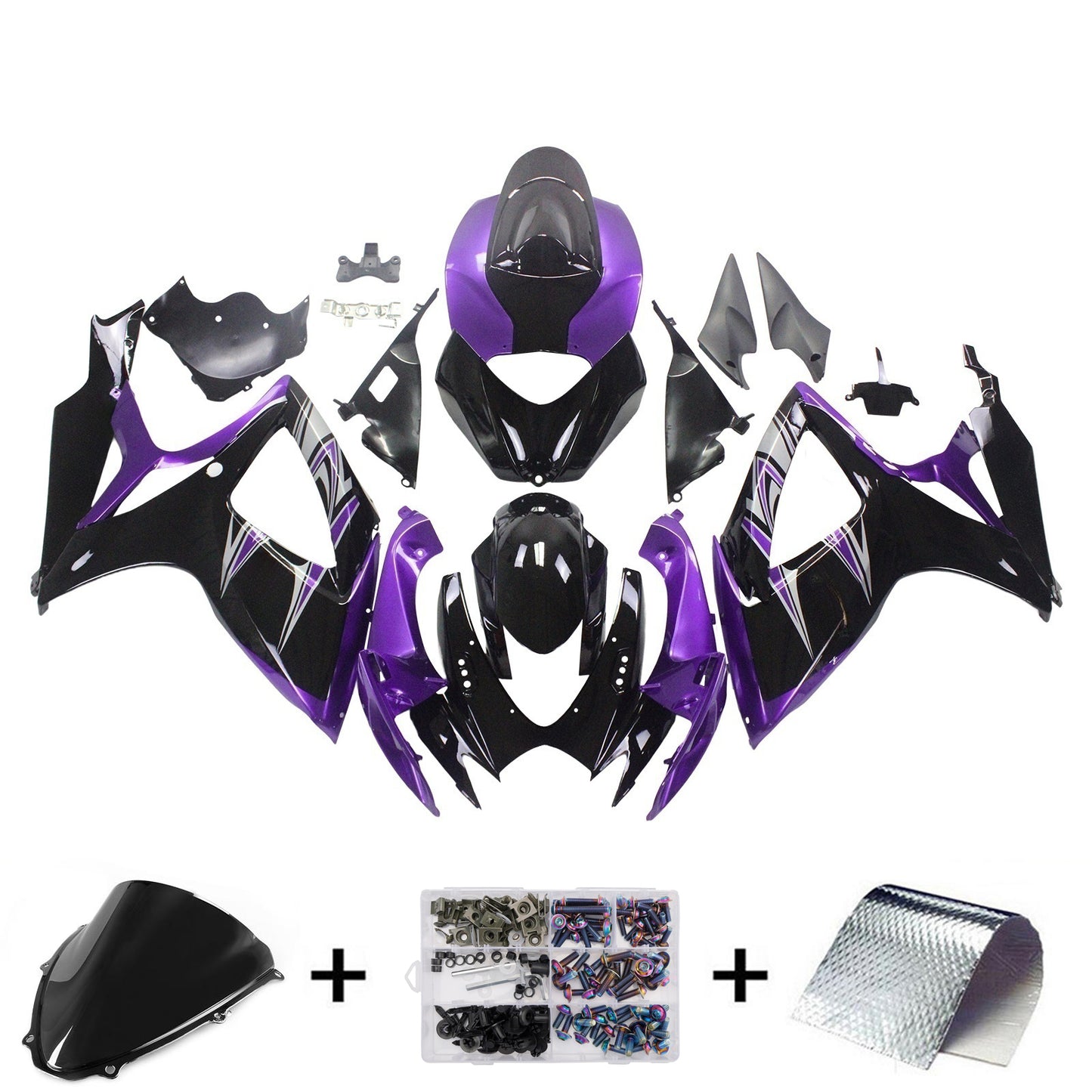 2006-2007 Suzuki GSXR 600/750 K6 Amotopart Injection Fairing Kit Bodywork Plastic ABS #114