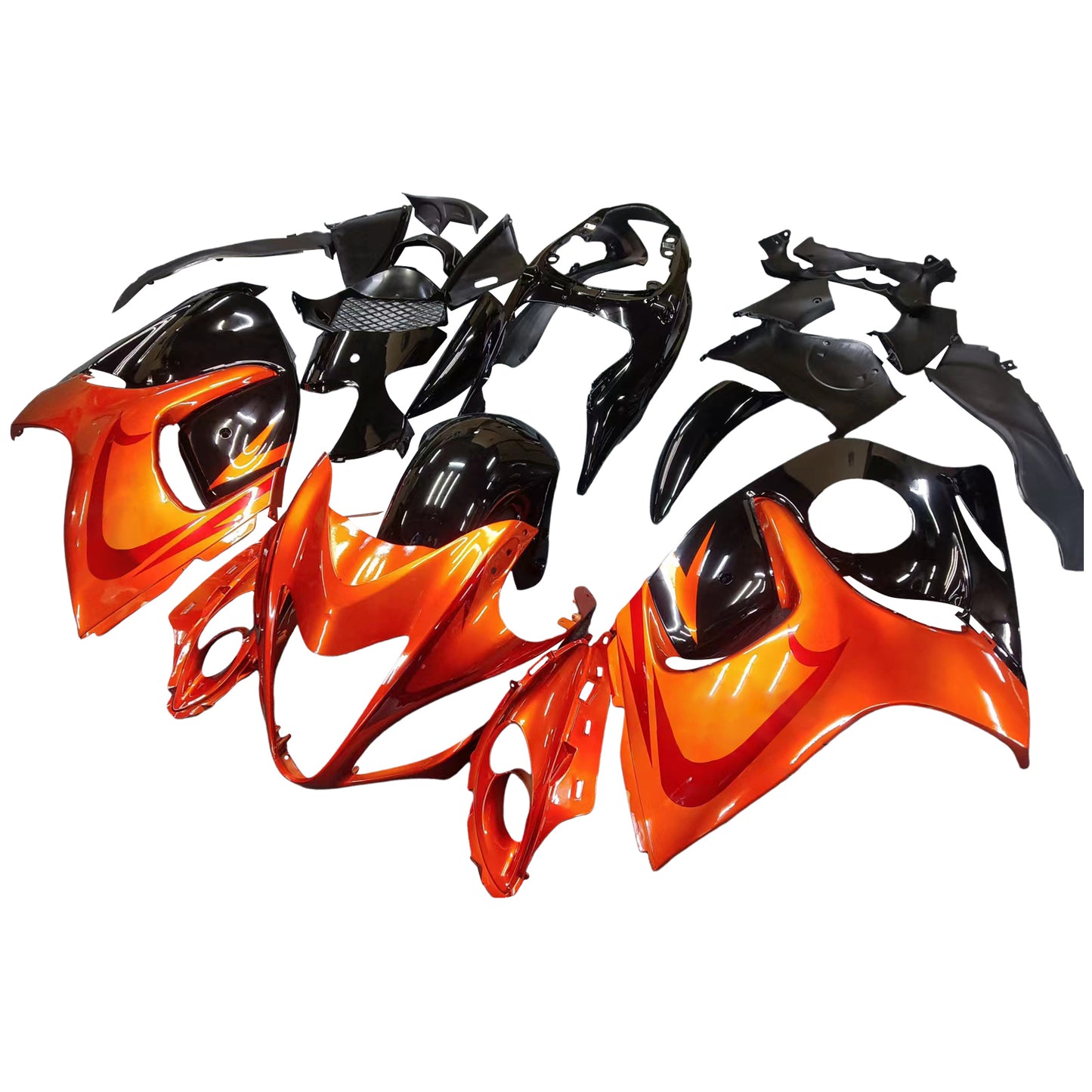 2008-2020 Suzuki GSX 1300 Hayabusa Orange Metallic & Black Fairings Hayabusa Generic