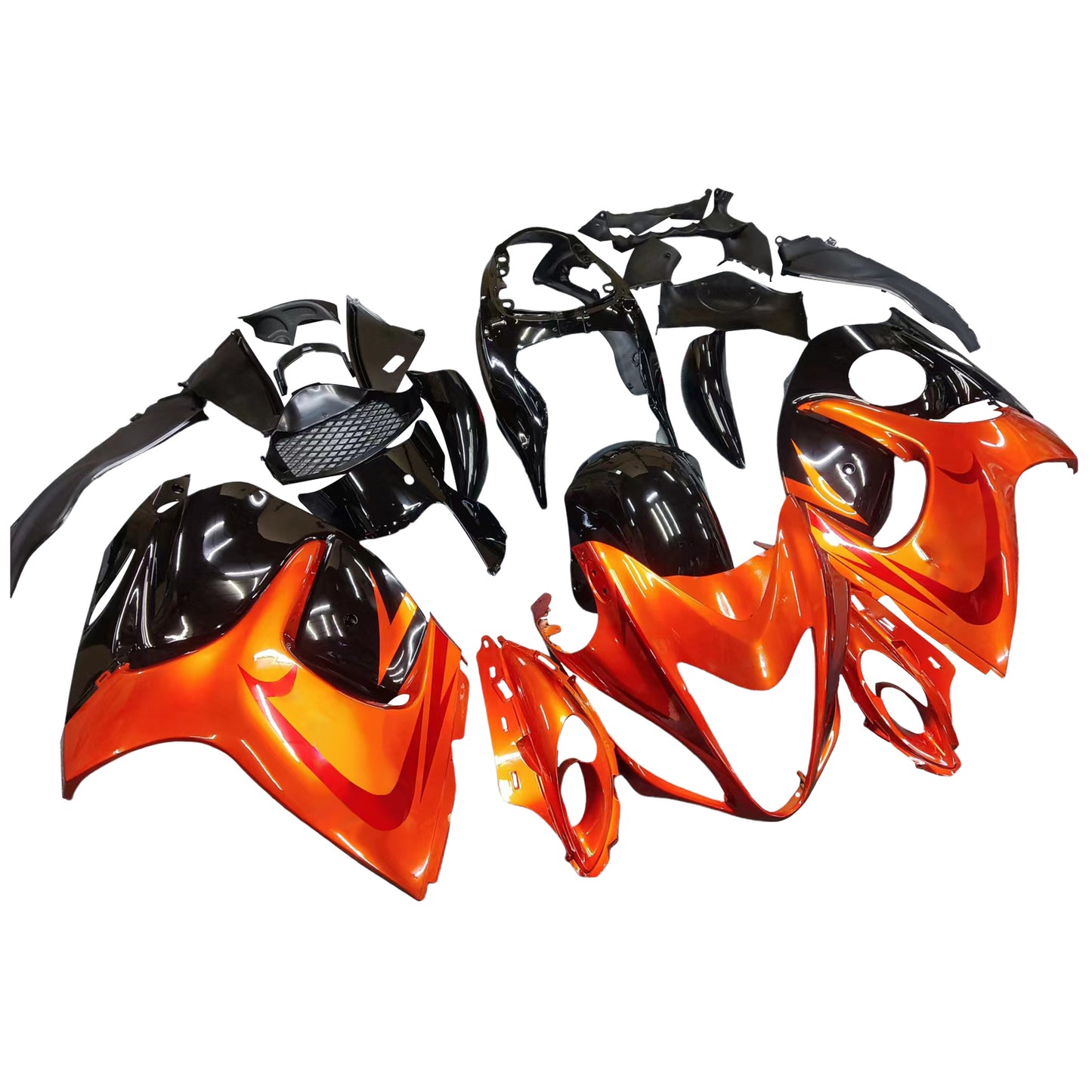 2008-2020 Suzuki GSX 1300 Hayabusa Orange Metallic & Black Fairings Hayabusa Generic
