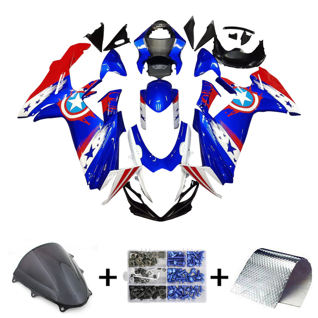 2011-2024 Suzuki GSXR 600/750 K11 Amotopart Injection Fairing Kit Bodywork Plastic ABS #101