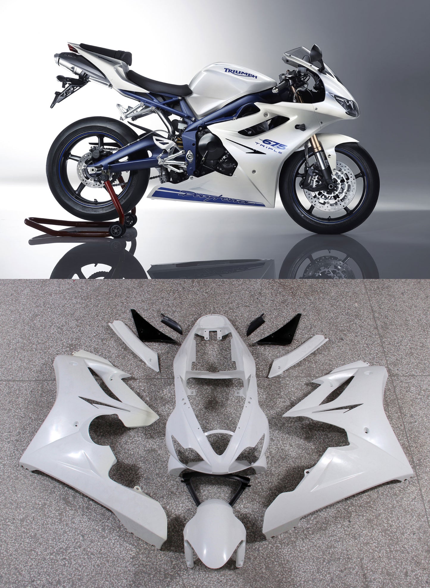 2006-2008 Triumph Daytona 675 Amotopart Fairings Gold Daytona Racing Customs Fairing