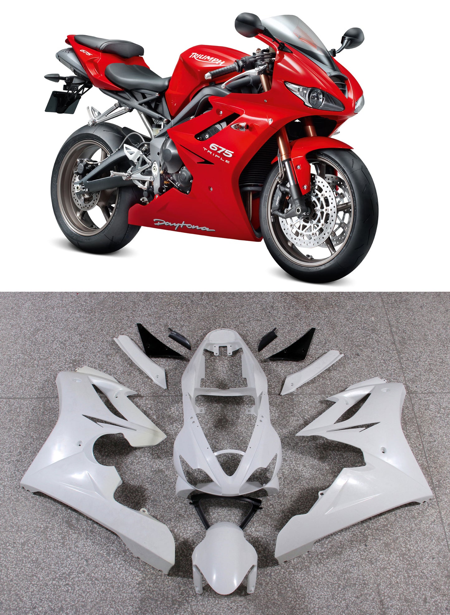 2006-2008 Triumph Daytona 675 Amotopart Fairings Gold Daytona Racing Customs Fairing