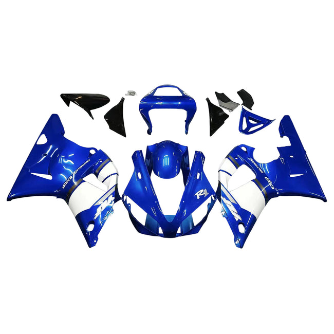 2000-2001 Yamaha YZF R1 Fairing Blue Fairing Kit by Amotopart Fairings