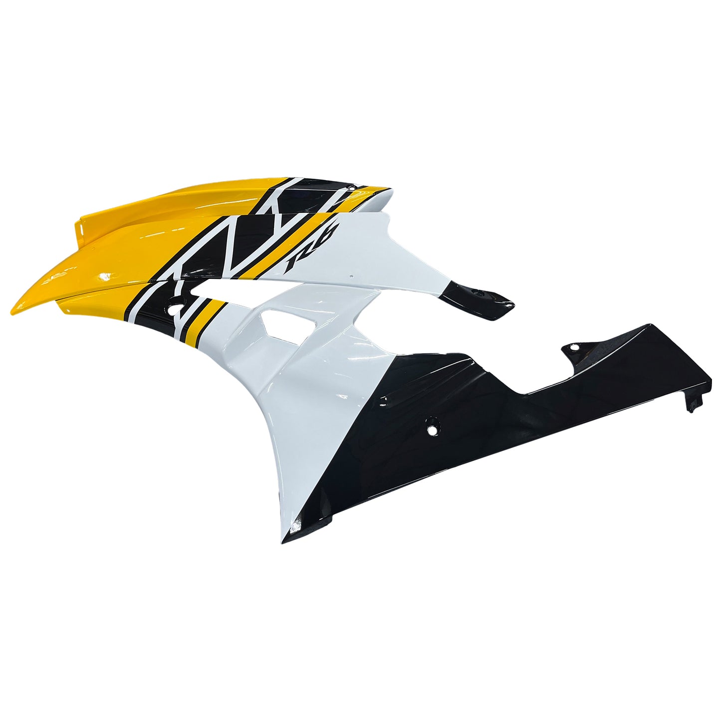 2006-2007 Yamaha YZF-R6 Amotopart Fairing Yellow White Kit