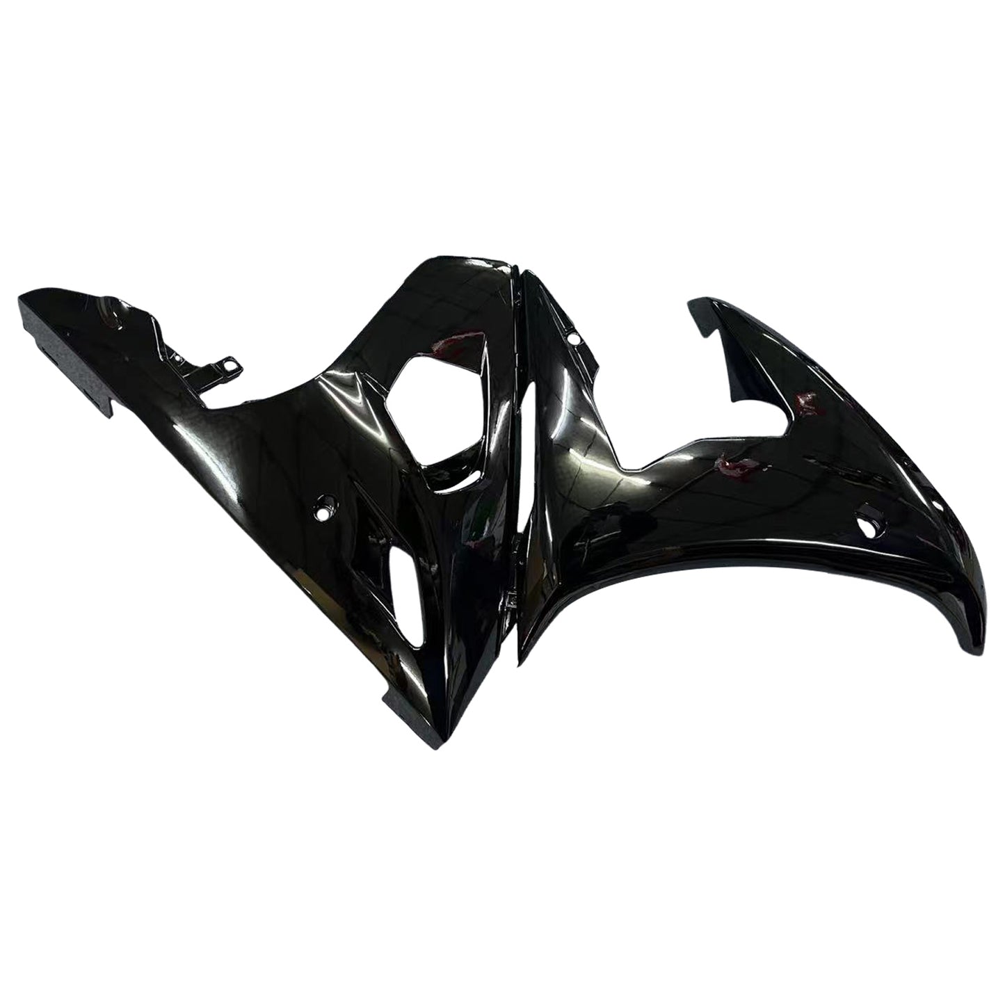 2005 YAMAHA YZF R6 Amotopart USA Stock Fairing Injection Plastic Kit Gloss Black w/bolt