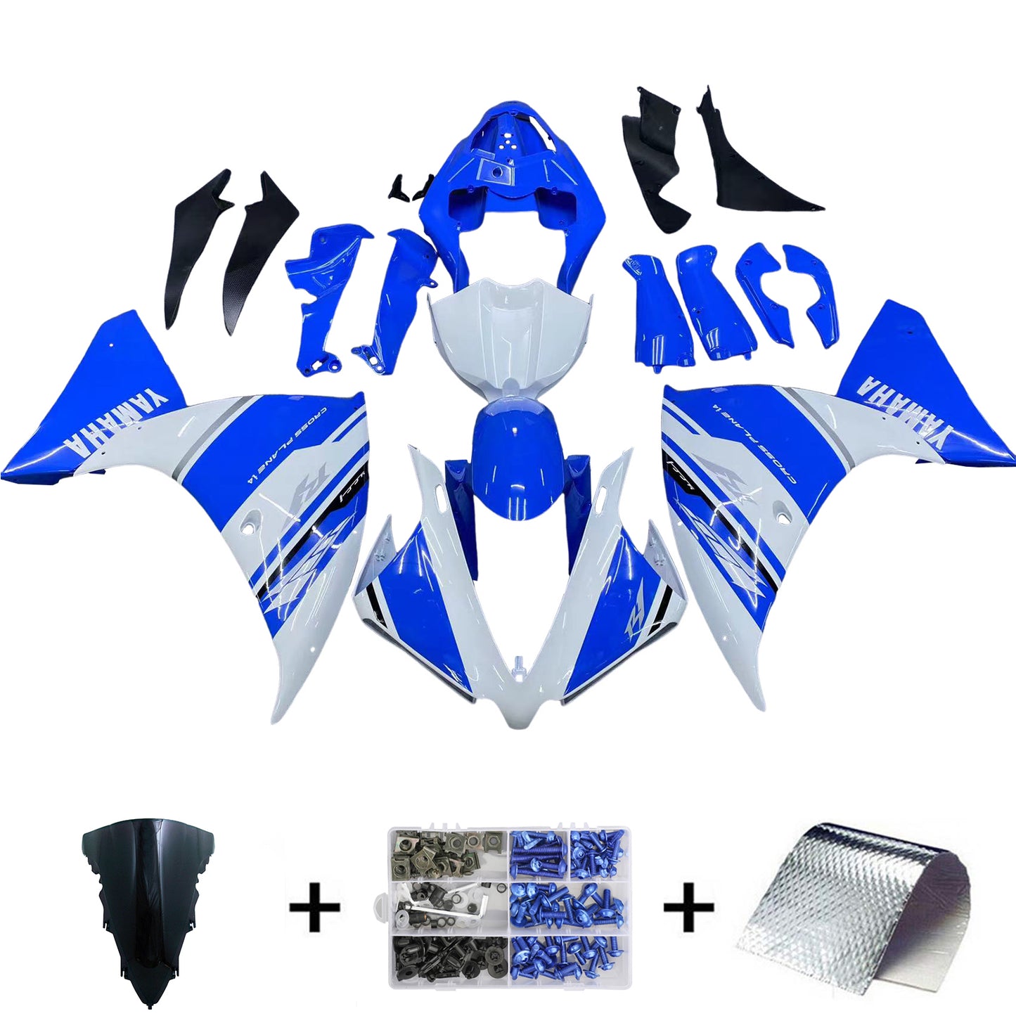 2012-2014 Yamaha YZF 1000 R1 Amotopart Injection Fairing Kit Bodywork Plastic ABS #7