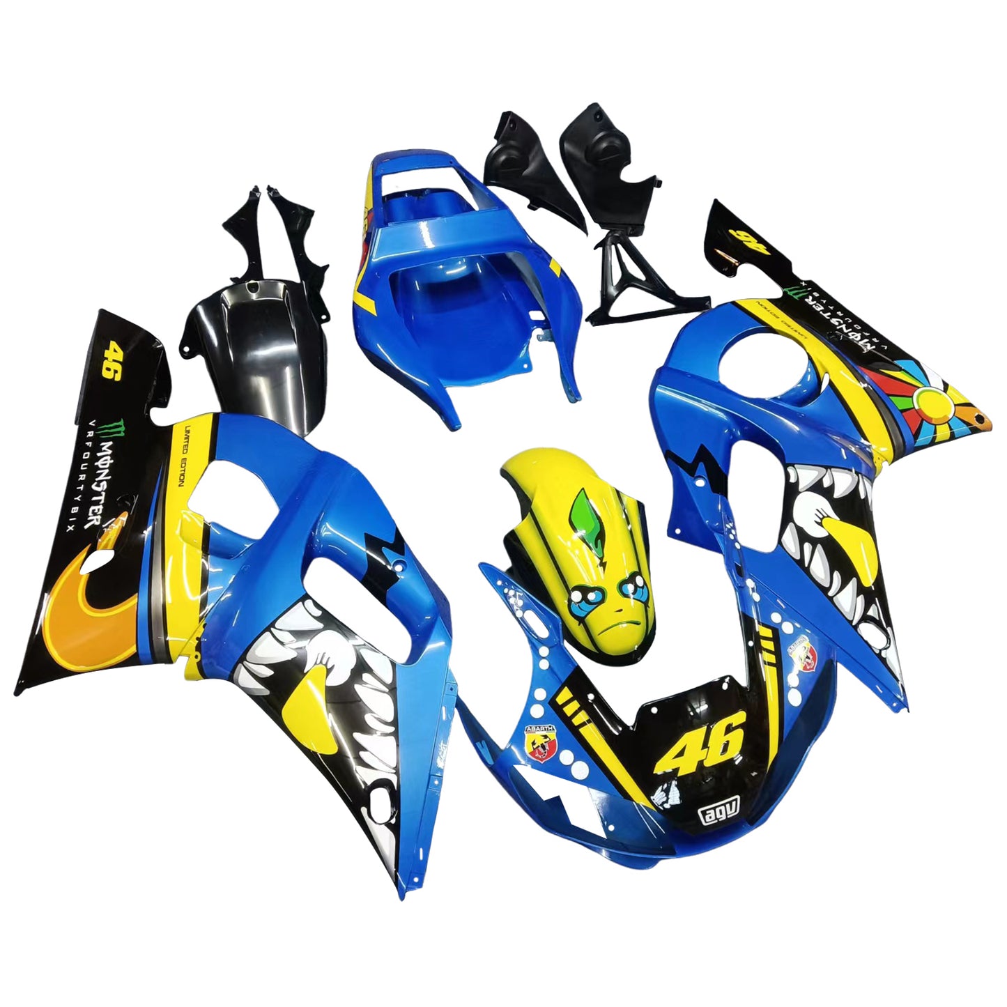 1998-2002 Yamaha YZF 600 R6 Fairing Kit Bodywork Plastic ABS