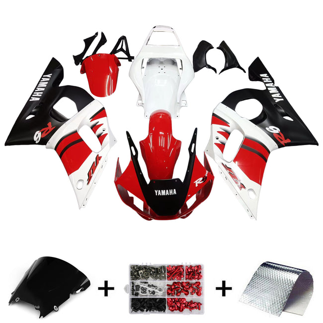 1998-2002 Yamaha YZF 600 R6 Injection Fairing Kit Bodywork Plastic ABS #112