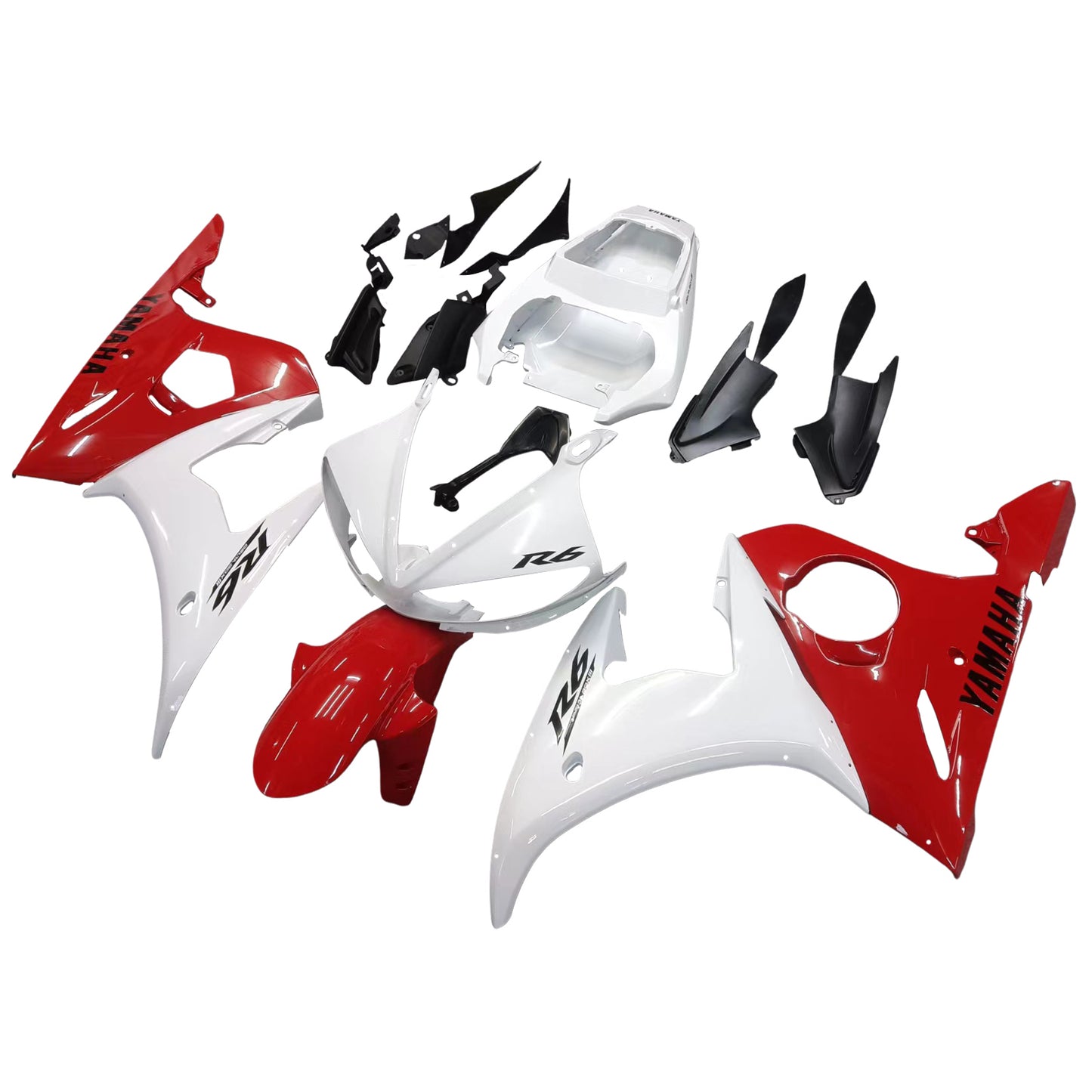 2003-2004/2006-2009 Yamaha YZF 600 R6S Amotopart Injection Fairing Kit Bodywork Plastic ABS #7