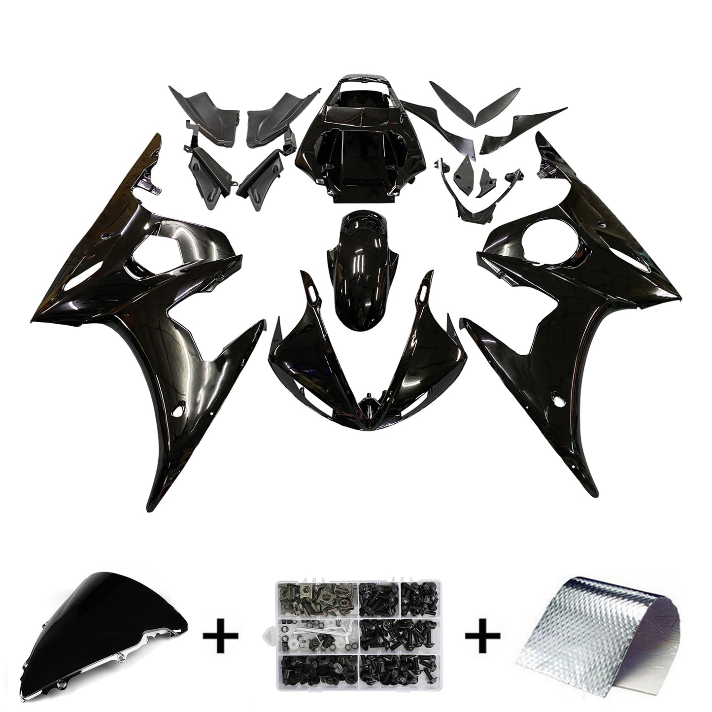 2003-2009 Yamaha YZF 600 R6 R6S Injection Fairing Kit Bodywork Plastic ABS #14