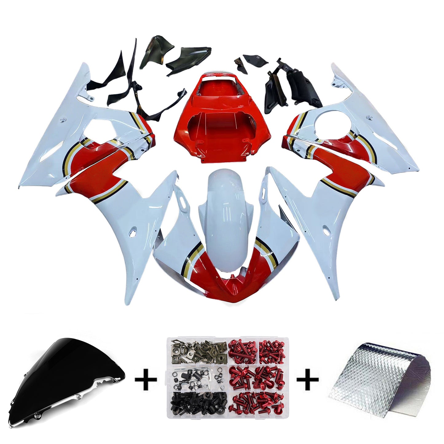 2003-2004 Yamaha YZF 600 R6S Injection Fairing Kit Bodywork Plastic ABS #18