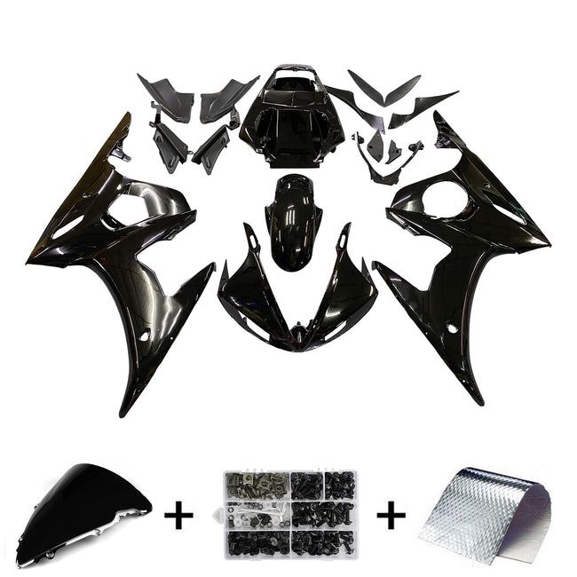 2005 Yamaha YZF 600 R6 Amotopart Injection Fairing Kit Bodywork Plastic ABS #14