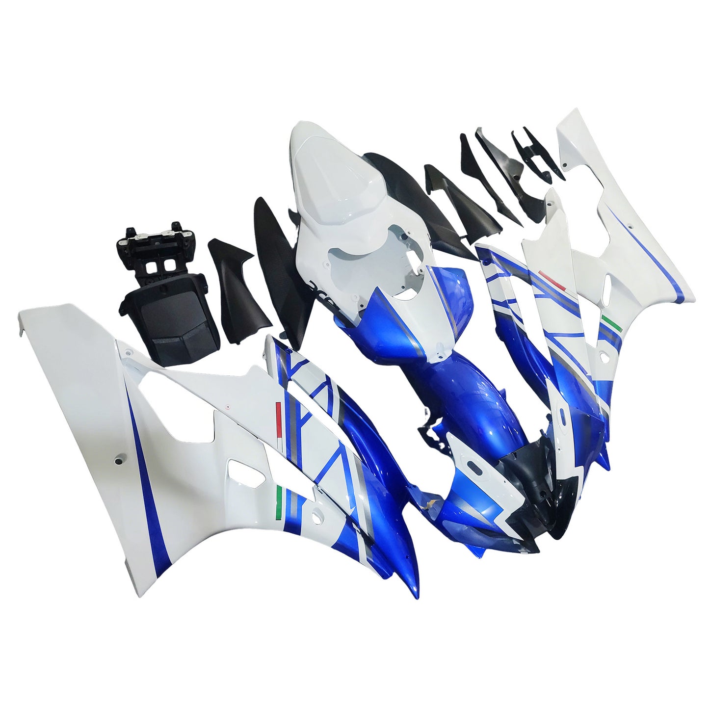 2006-2007 Yamaha YZF-R6 White Blue No.46 FIAT R6 Racing Amotopart Fairings Customs Fairing