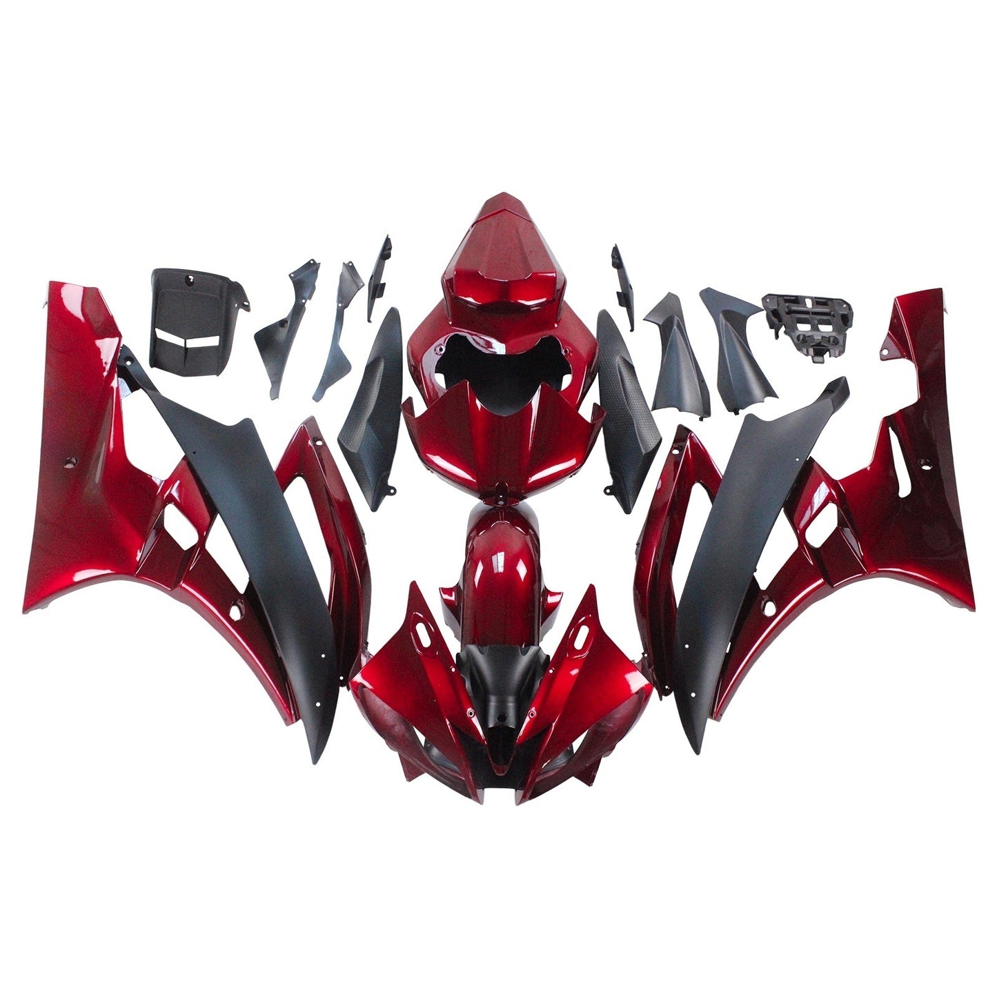 2006-2007 Yamaha YZF 600 R6 Amotopart Injection Fairing Kit Bodywork Plastic ABS #108