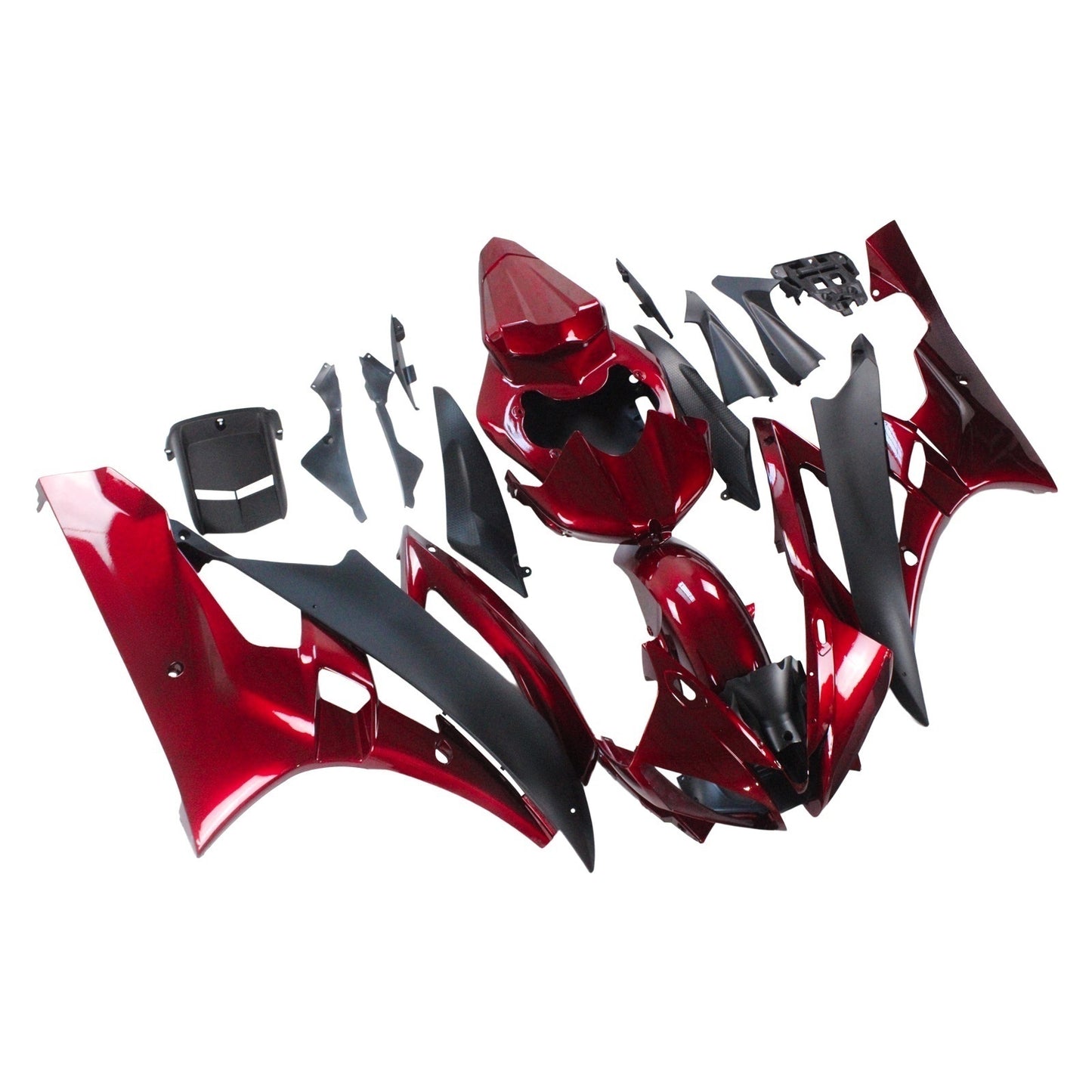 2006-2007 Yamaha YZF 600 R6 Amotopart Injection Fairing Kit Bodywork Plastic ABS #108