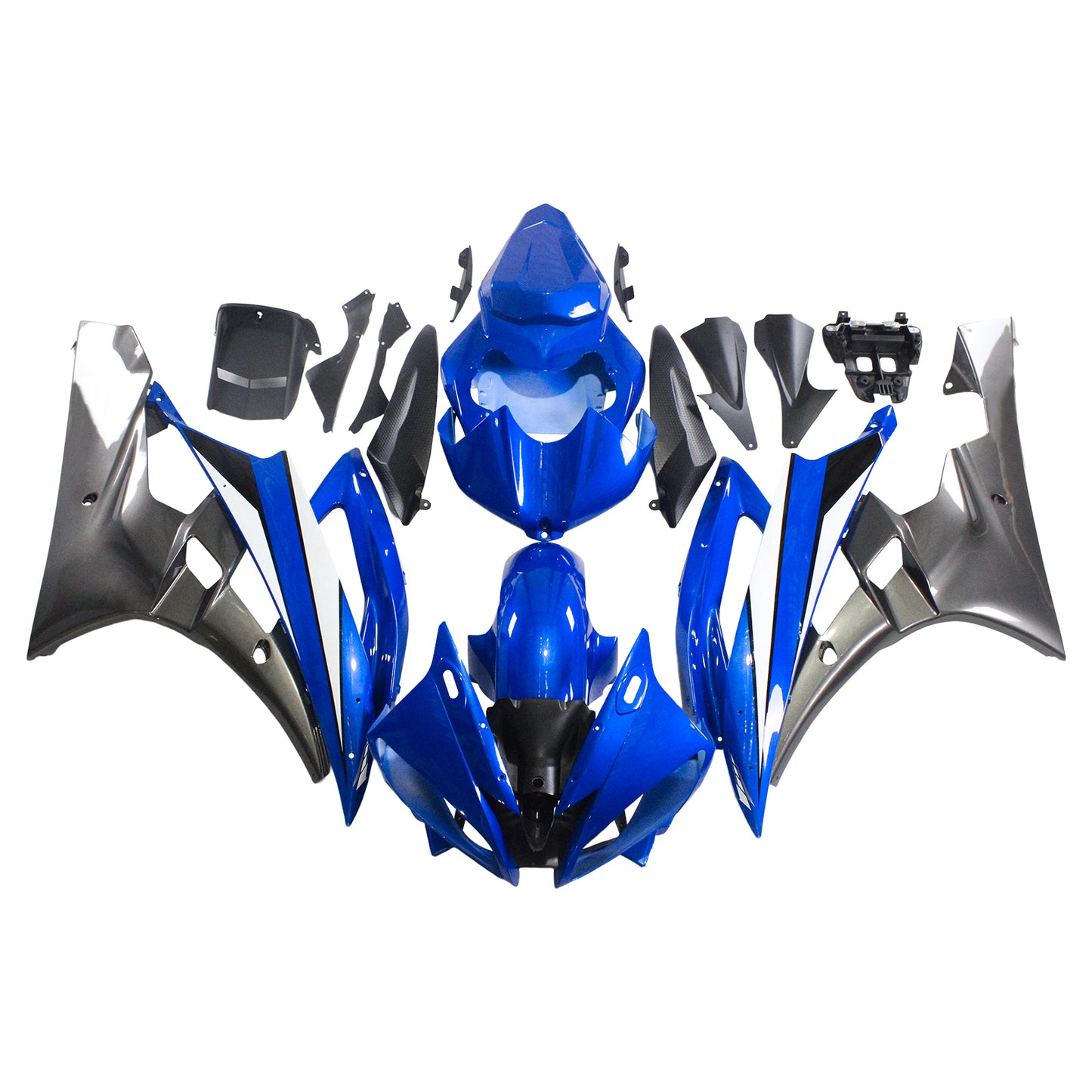 2006-2007 Yamaha YZF 600 R6 Amotopart Injection Fairing Kit Bodywork Plastic ABS #112