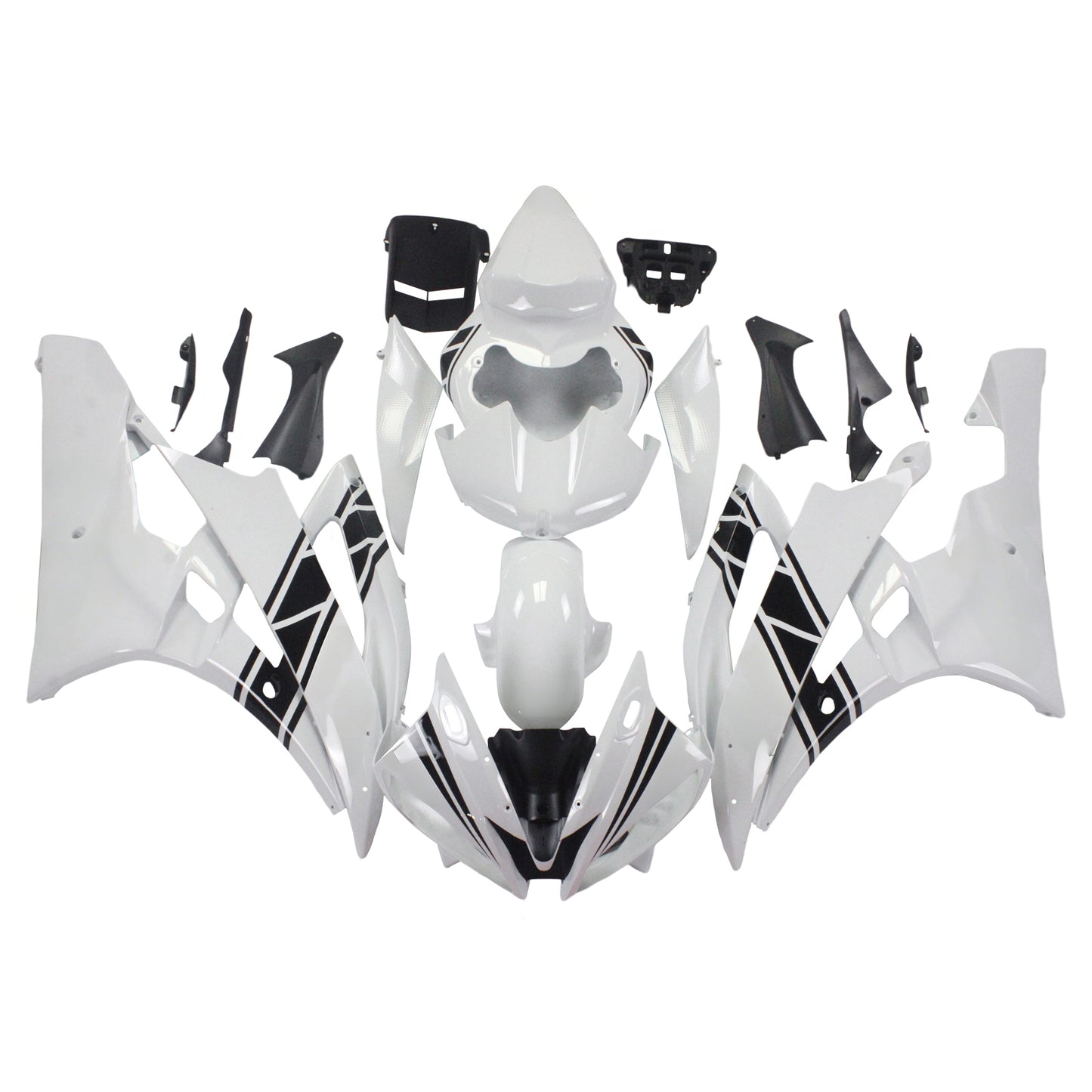 2006-2007 Yamaha YZF 600 R6 Amotopart Injection Fairing Kit Bodywork Plastic ABS #121