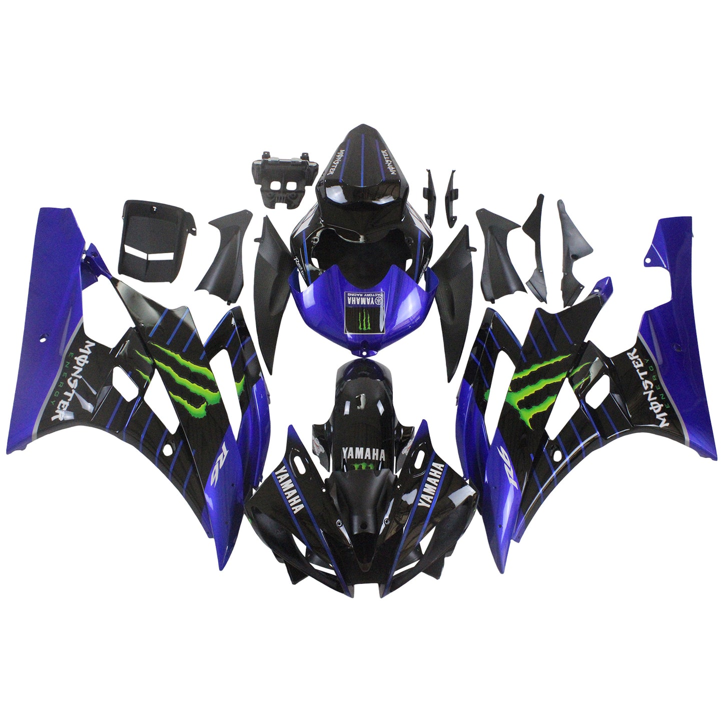 2006-2007 Yamaha YZF 600 R6 Fairing Kit Bodywork Plastic ABS