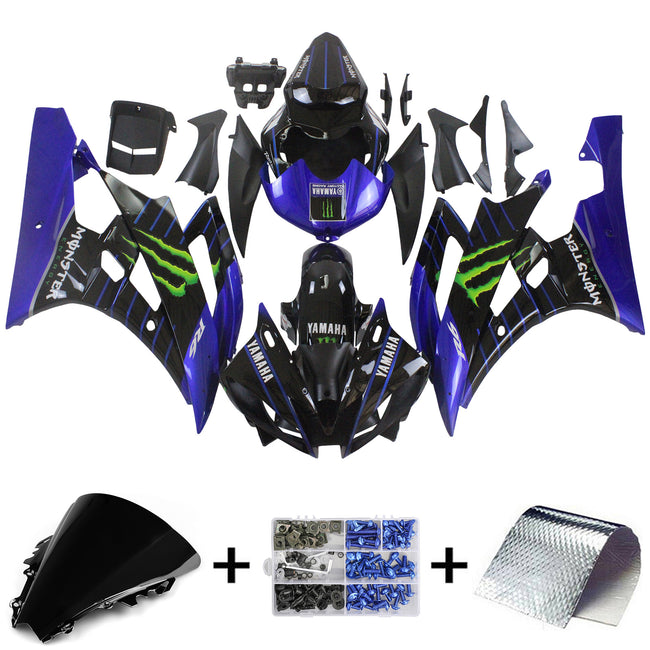 2006-2007 Yamaha YZF 600 R6 Fairing Kit Bodywork Plastic ABS