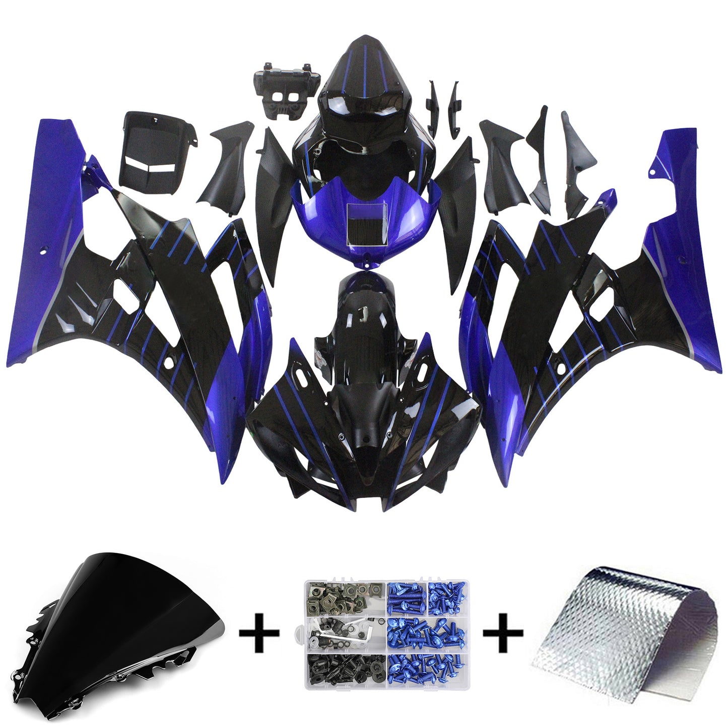 2006-2007 Yamaha YZF 600 R6 Fairing Kit Bodywork Plastic ABS