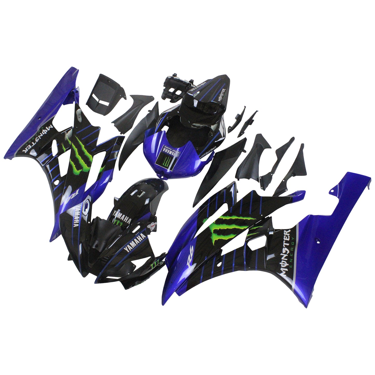 2006-2007 Yamaha YZF 600 R6 Fairing Kit Bodywork Plastic ABS