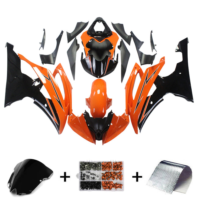 2008-2016 Yamaha YZF 600 R6 Amotopart Injection Fairing Kit Bodywork Plastic ABS #111