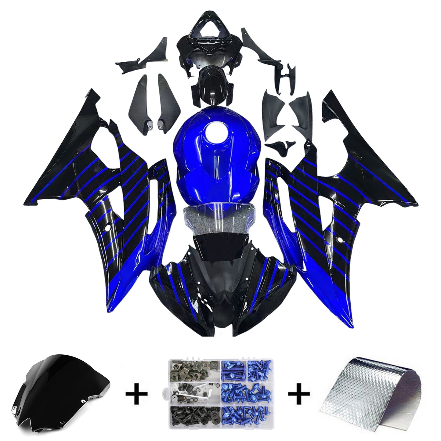 2008-2016 Yamaha YZF 600 R6 Injection Fairing Kit Bodywork Plastic ABS #190