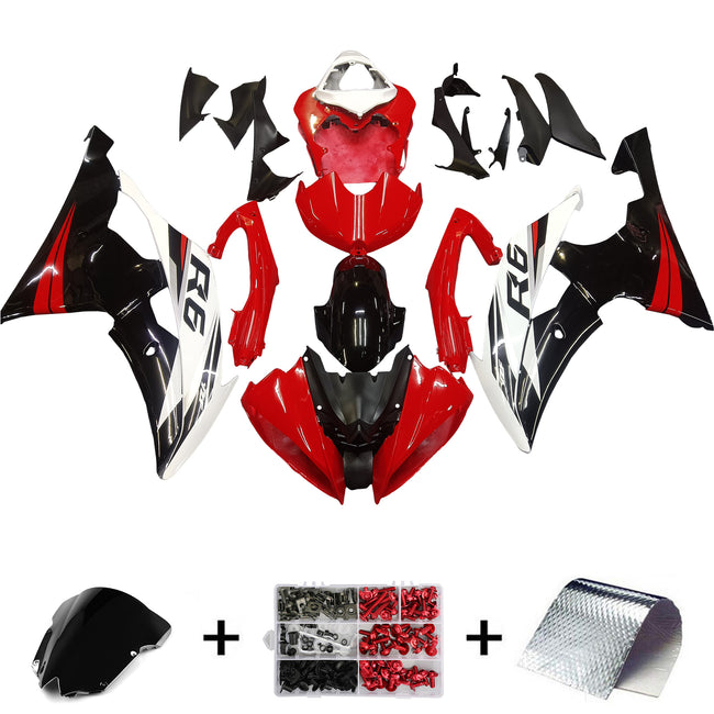 2008-2016 Yamaha YZF 600 R6 Injection Fairing Kit Bodywork Plastic ABS #193