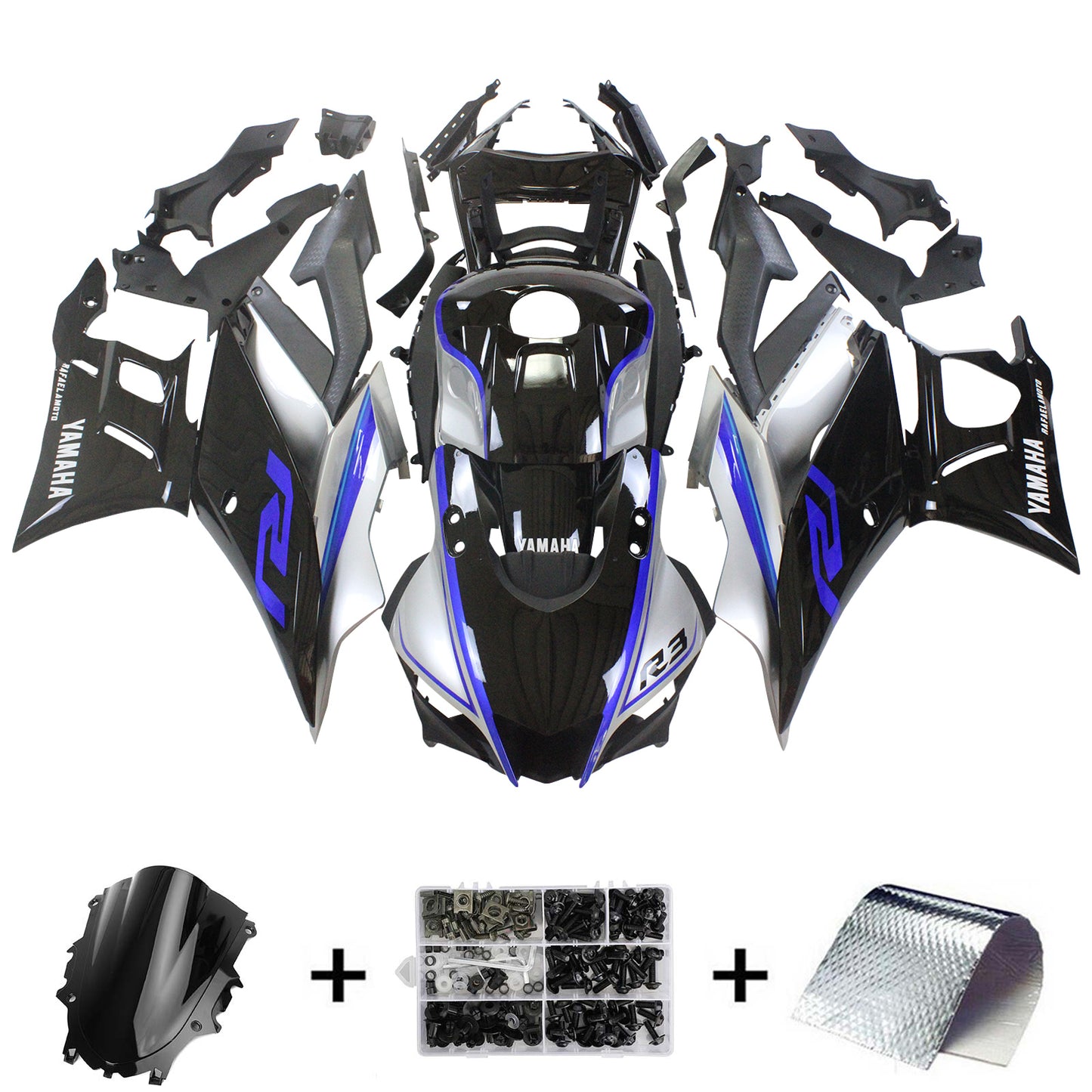 2022-2023 Yamaha YZF-R3 R25 Injection Fairing Kit Bodywork Plastic ABS #118