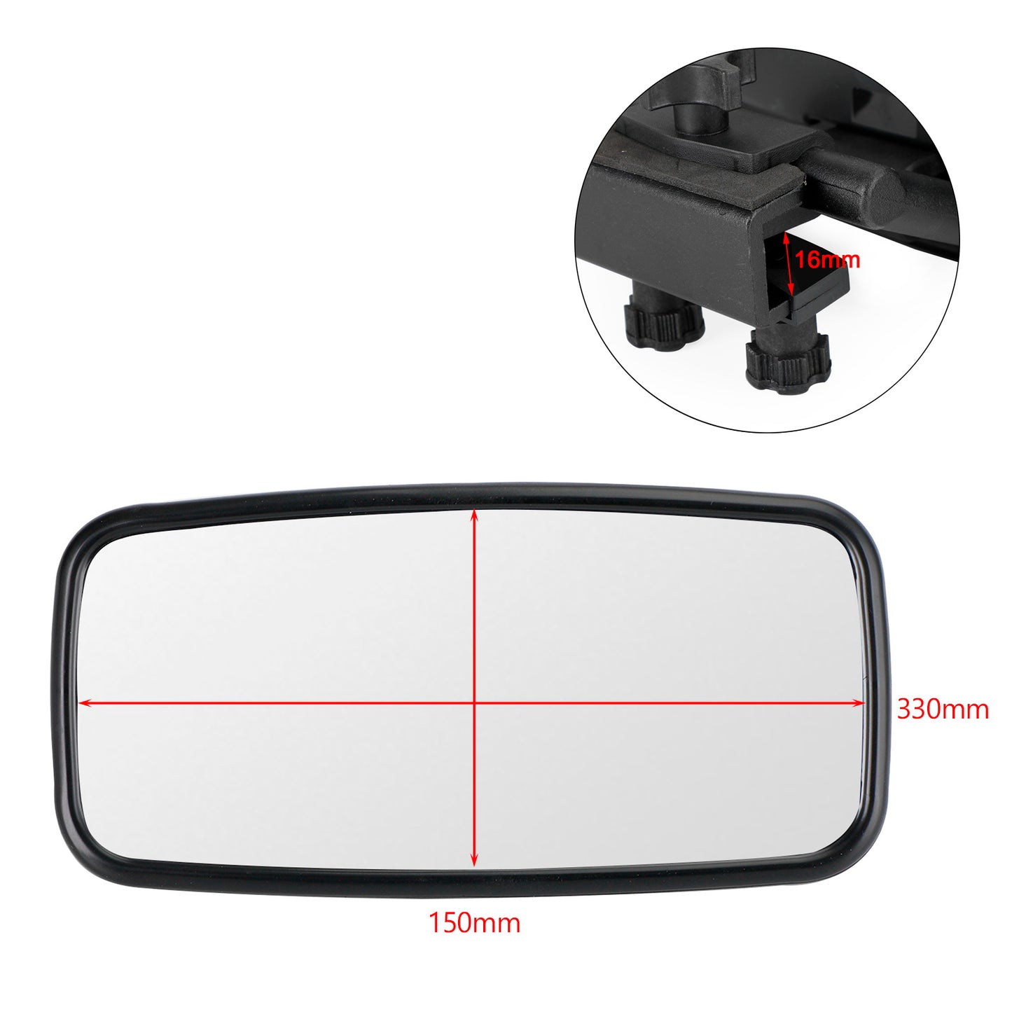 Ski Pontoon Boats Accessories Marine Boat Rear View Mirror Mount Bracket 6"x13"