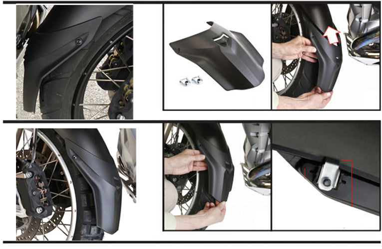 2014+ BMW R1200GSA Front Fender Extender Mudguard Cowl Cover