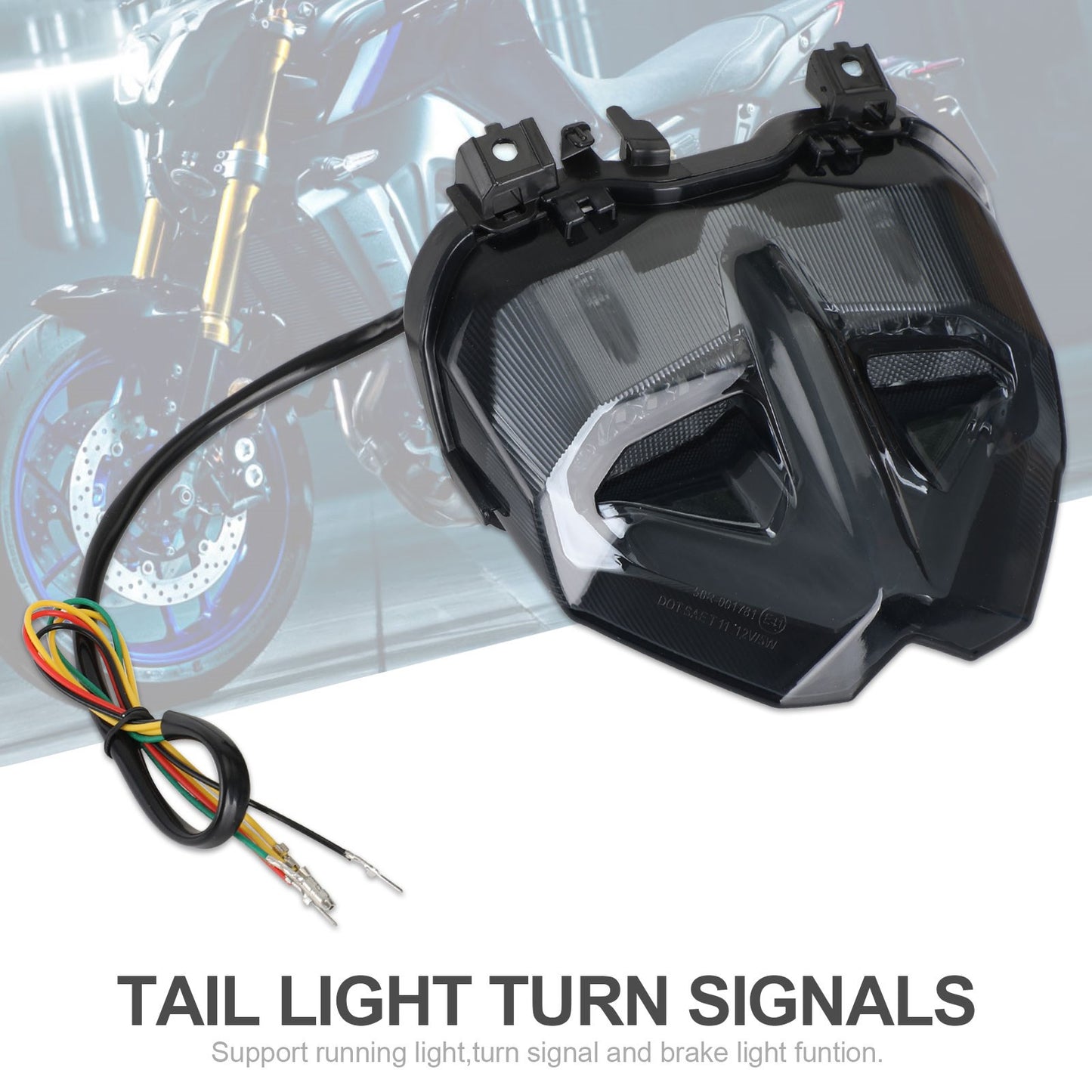 Tail Brake Lights Turn Signal Integrated For YAMAHA MT-09 MT10 SP 2021-2022 Black